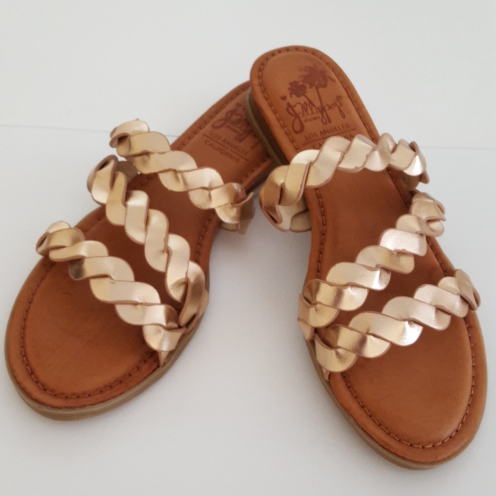 Jellypop Alyvia Rose Gold Slide Sandal
